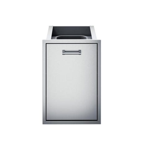 Delta Heat 18-Inch Roll-Out Stainless Steel Trash Bin - DHTD18T-B