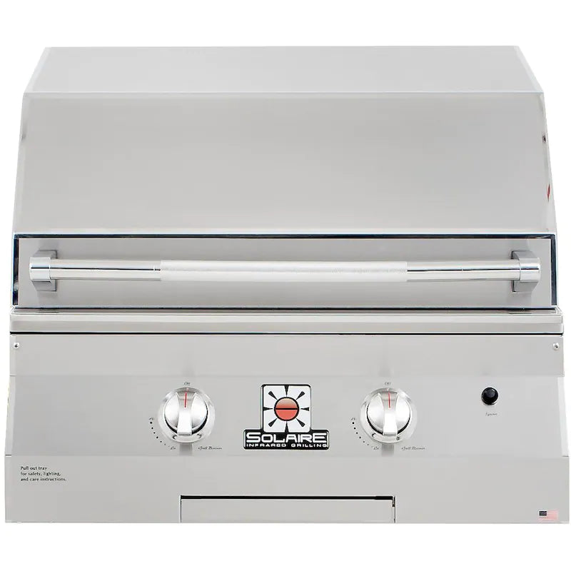 Solaire 27 Inch Basic Built-In InfraVection Propane Gas Grill With One Infrared Burner - SOL-AGBQ-27GVI-LP