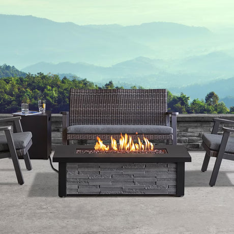 Lakeview Mysticwood 48-Inch Rectangle Propane Gas Fire Table - Stacked Stone - SC-C1460LP-SS (1)