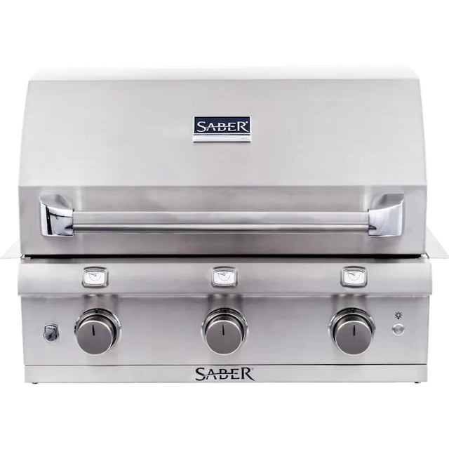 Saber Premium 500 32-Inch 3-Burner Built-In Infrared Natural Gas Grill - R50SB0417