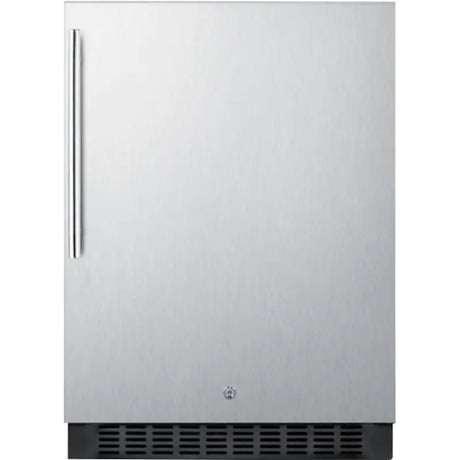 Summit 24-Inch 4.6 Cu. Ft. Outdoor Rated Compact Refrigerator - Stainless Steel / Black Cabinet - SPR627OSSSHV