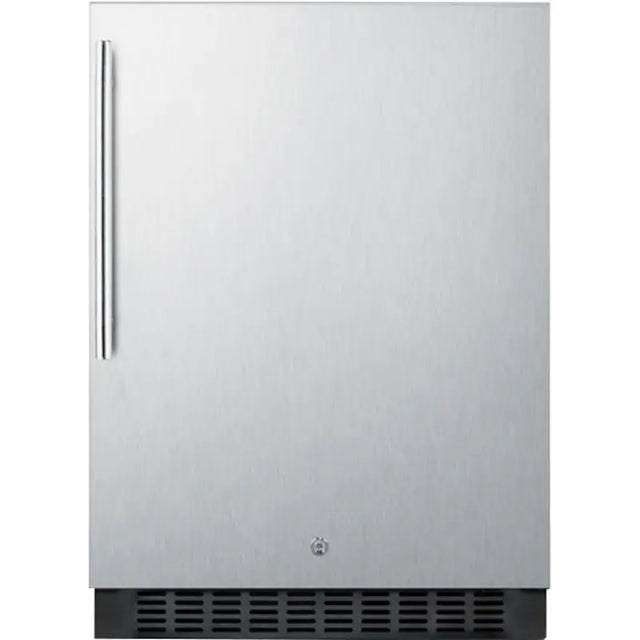 Summit 24-Inch 4.6 Cu. Ft. Outdoor Rated Compact Refrigerator - Stainless Steel / Black Cabinet - SPR627OSSSHV
