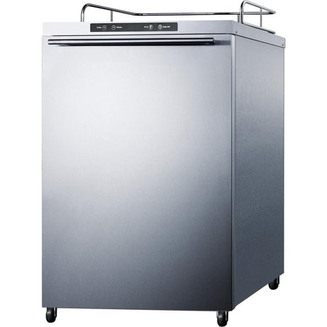 Summit 24-Inch 5.6 Cu. Ft. Outdoor Rated DIY Tap Beer Dispenser / Kegerator - Horizontal Handle - SBC635MOSNKHH