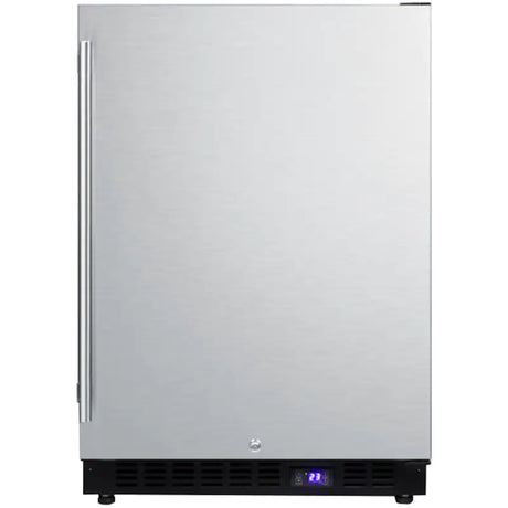 Summit 24-Inch 4.72 Cu. Ft. Outdoor Rated Compact Freezer With Ice Maker - Stainless Steel - SPFF51OSCSSIM
