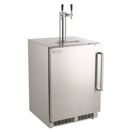 Fire Magic 24-Inch Left Hinge Outdoor Rated Dual Tap Kegerator - 3594-DL