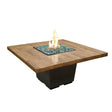 American Fyre Designs 642-BA-FO-H6NC 60" Reclaimed Wood Cosmopolitan Square Dining Gas Firetable