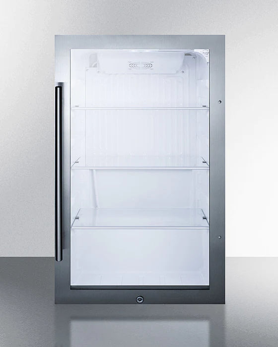 Summit Commercial 19-Inch 3.1 Cu. Ft. ADA Compliant Shallow Depth Outdoor Rated Beverage Cooler - SPR489OSADA