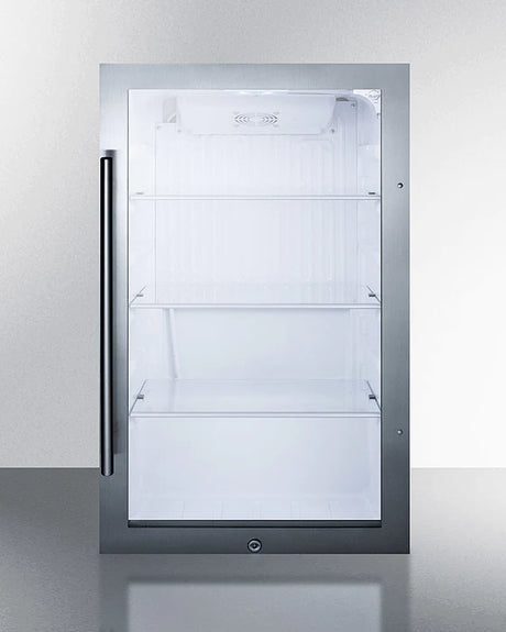 Summit Commercial 19-Inch 3.1 Cu. Ft. ADA Compliant Shallow Depth Outdoor Rated Beverage Cooler - SPR489OSADA