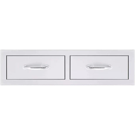 Summerset 30-Inch Stainless Steel Flush Mount Horizontal Double Access Drawer - SSDR2-32H