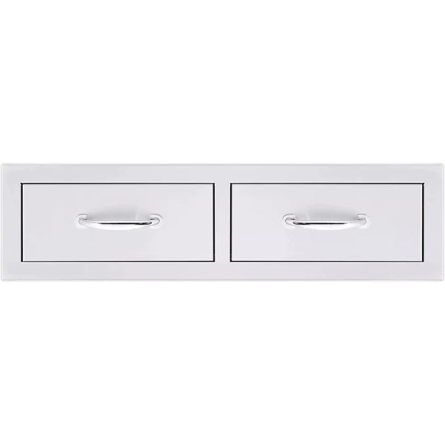Summerset 30-Inch Stainless Steel Flush Mount Horizontal Double Access Drawer - SSDR2-32H