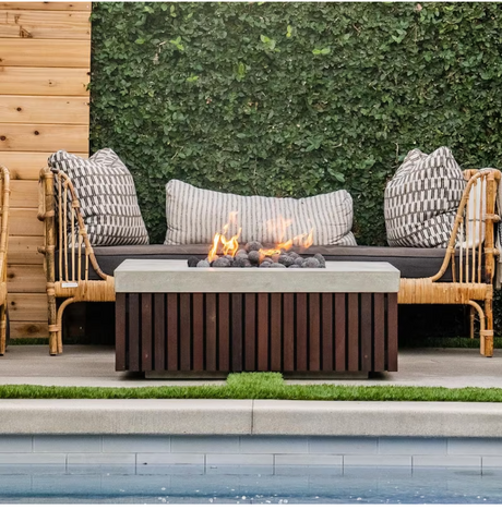 Lakeview Canyon Bay 42-Inch Square Propane Gas Fire Pit Table - Natural - SCPH-482-3LP