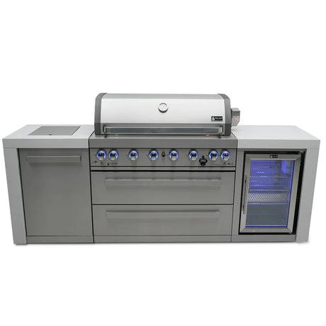 Mont Alpi 805 Propane Gas Island Grill W/ Infrared Side Burner - Stainless Steel - MAi805