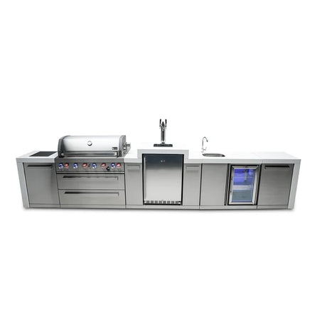 Mont Alpi 805 Propane Gas Island Grill W/ Beverage Center & Infrared Side Burner - MAi805-BEV