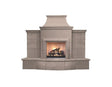 American Fyre Designs 165-10-N-CB-RUC 84 3/4 Inch Vent-Free Free-Standing Outdoor Grand Petite Cordova Fireplace with Extended Bullnose Hearth, No Recess, Cafe Blanco, Key Value on the RIGHT/Gas