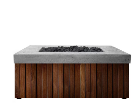 Lakeview Canyon Bay 42-Inch Square Propane Gas Fire Pit Table - Pewter - SCPH-482-4LP