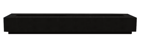 Lakeview Cascata Bay 110 110-Inch Propane Gas Rectangular Fire Pit Table W/ Windguard - Ebony