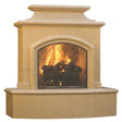 American Fyre Designs 65" Mariposa Vented Gas Fireplace with 16” Radiused Bullnose No Recess 073-01-N-CB-RUC