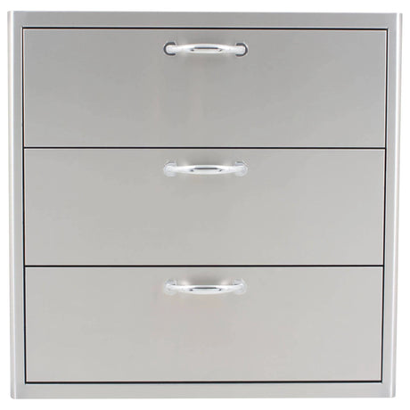 Blaze 30-Inch Stainless Steel Triple Access Drawer - BLZ-30W-3DRW-LT