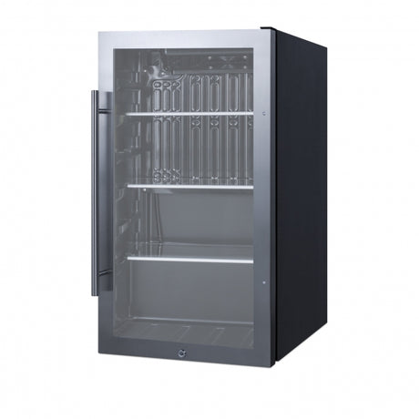 Summit Commercial 19-Inch 3.1 Cu. Ft. Shallow Depth Outdoor Rated Beverage Cooler - SPR488BOSCSS