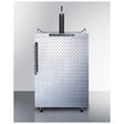 Summit 24-Inch 5.6 Cu. Ft. Outdoor Rated Single Tap Beer Dispenser / Kegerator - Diamond Plate Aluminum - SBC635MOSDPL
