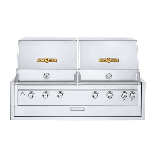Crown Verity Infinite Series 48-Inch Built-In Dual Dome Natural Gas Grill W/ Lights - IBI482RDNG-FLT