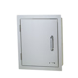 Bull 18-Inch Left Hinged Stainless Steel Single Access Door - Vertical - 98552