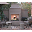 American Fyre Designs 165-10-N-SM-LUC 84 3/4 Inch Vent-Free Free-Standing Outdoor Grand Petite Cordova Fireplace with Extended Bullnose Hearth, No Recess, Smoke, Key Value on the LEFT/Gas